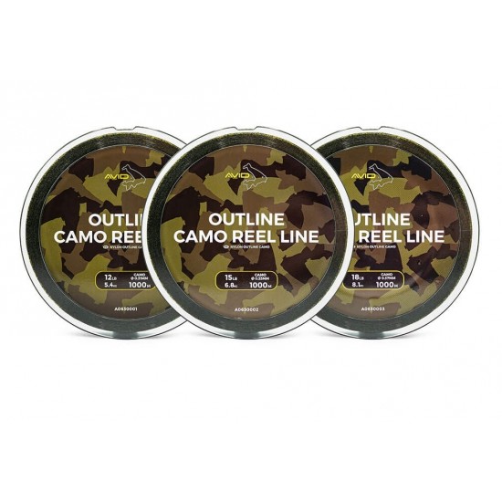 Fir Monofilament Avid - Outline Camo Reel 0.28mm 1000m